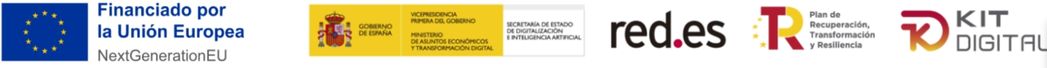 Financiado por la Unión Europea - NextGenerationEU. Gobierno de España, red.es, Plan de Recuperación, Transformación y Resiliencia y Kit Digital
