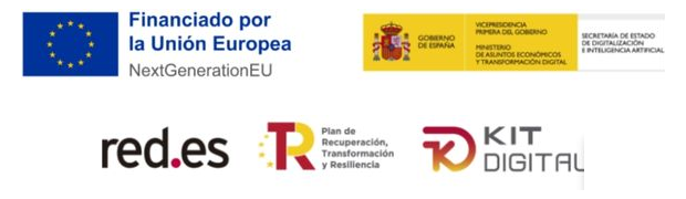 Financiado por la Unión Europea - NextGenerationEU. Gobierno de España, red.es, Plan de Recuperación, Transformación y Resiliencia y Kit Digital